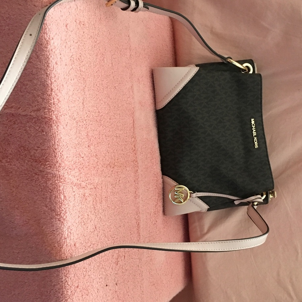 Michael Kors Black and Pink Crossbody Bag